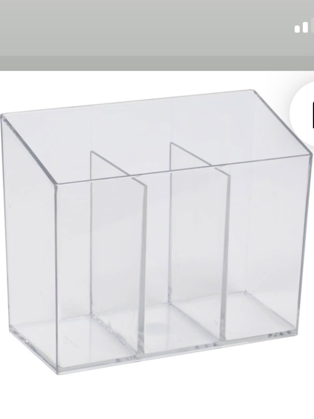🆕Transparent Plastic Organizer 3 Compartment